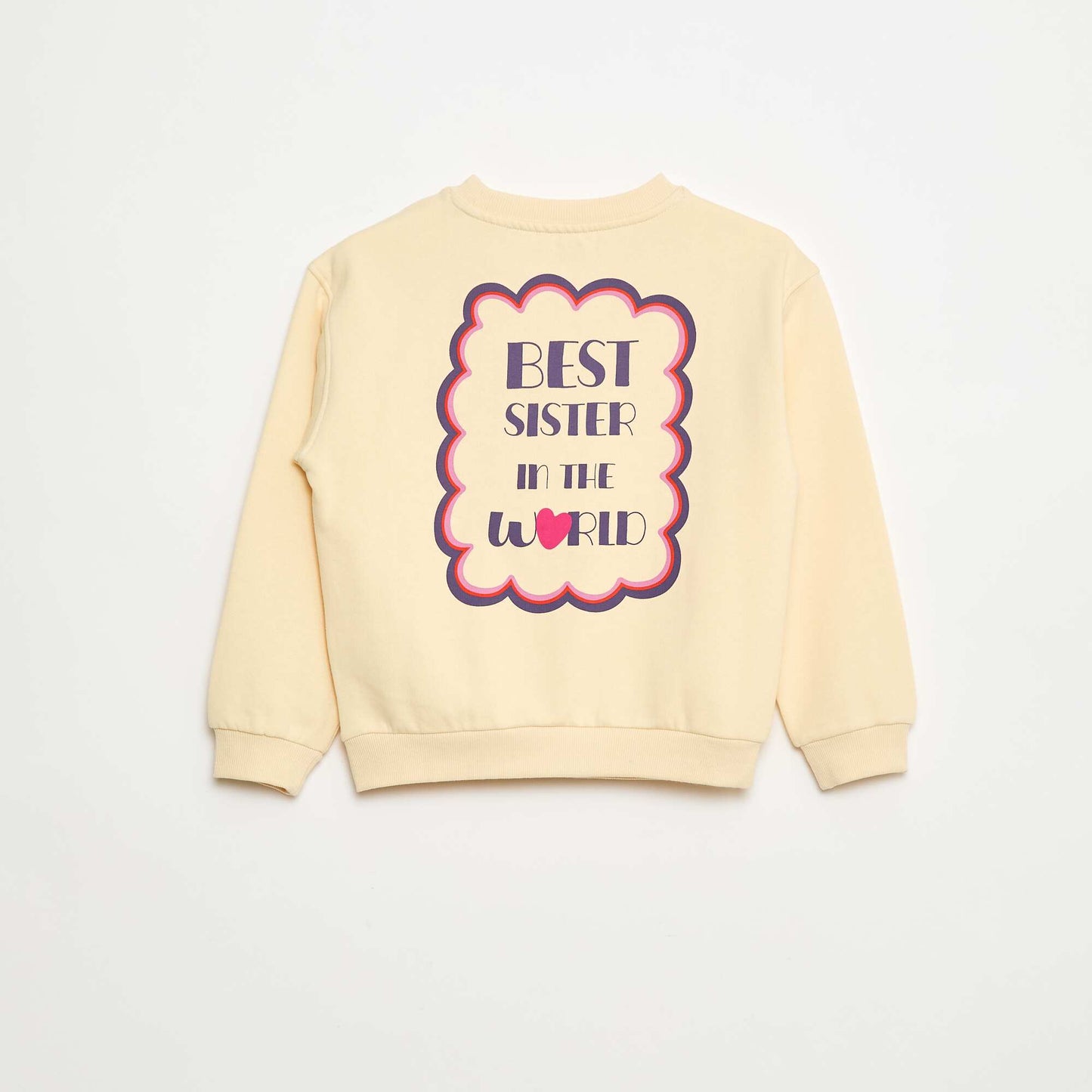 Sweat imprimé message 'sisters' BEIGE