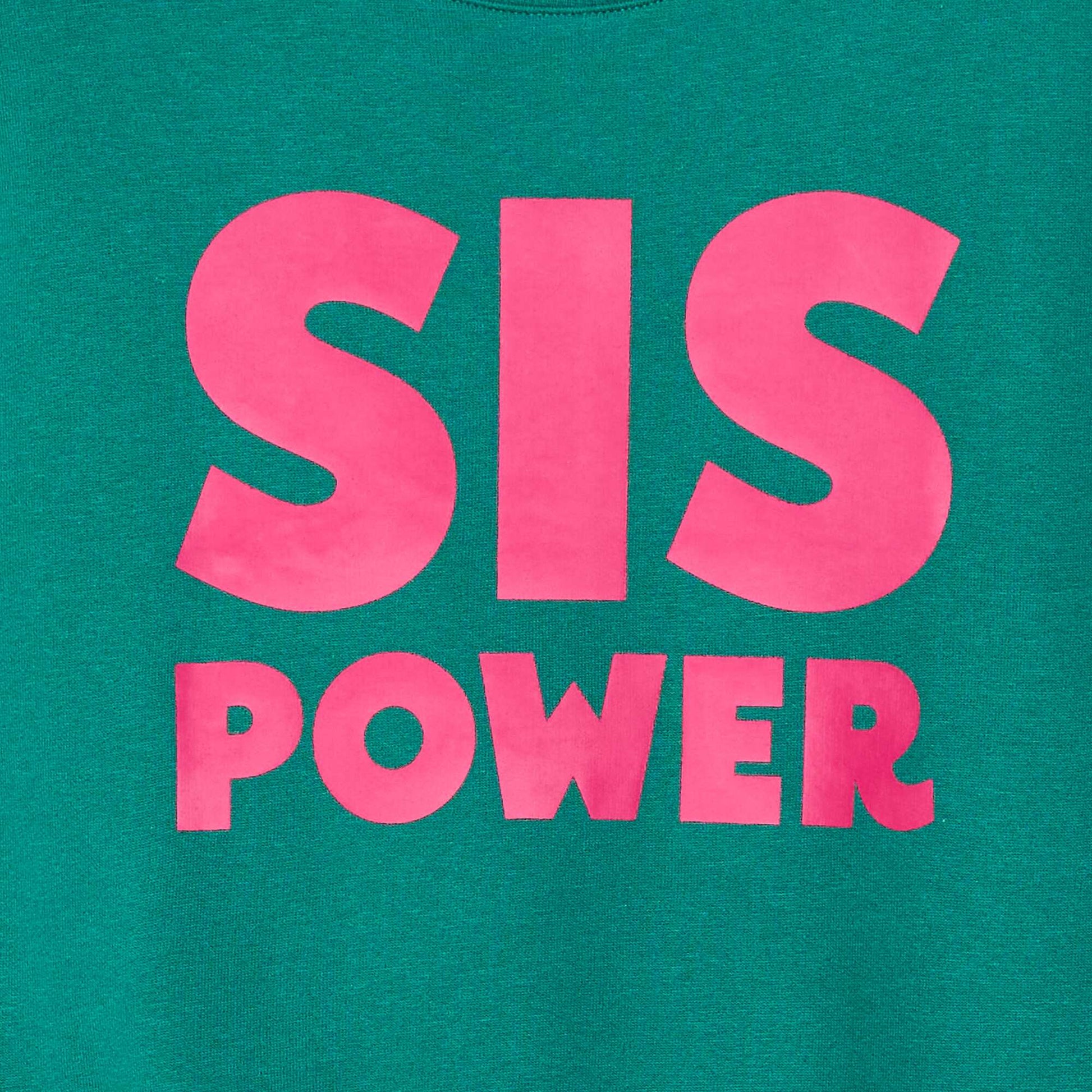 Sweat imprimé message 'sisters' VERT