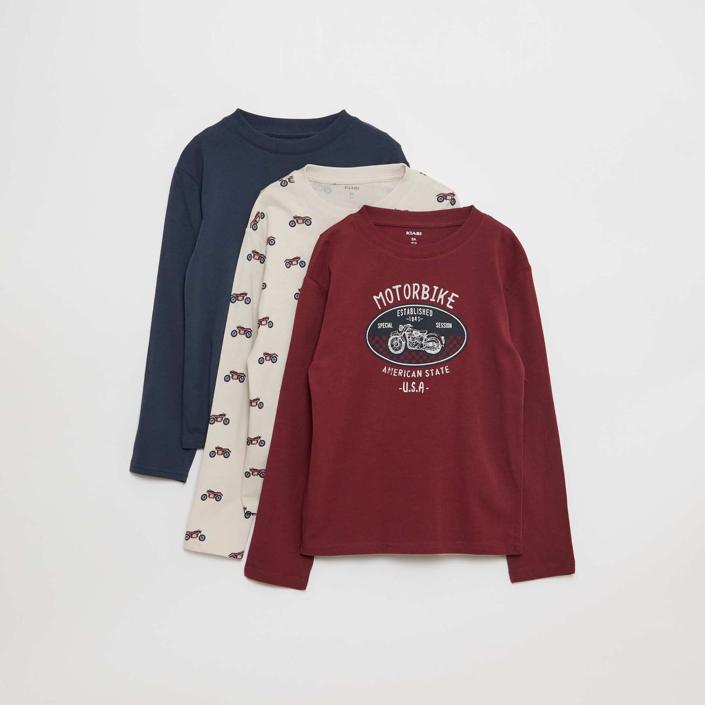 Lot 3 tee-shirts imprimés ROUGE