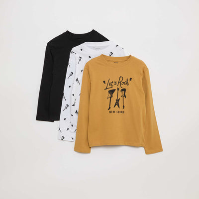 Lot 3 tee-shirts imprimés JAUNE