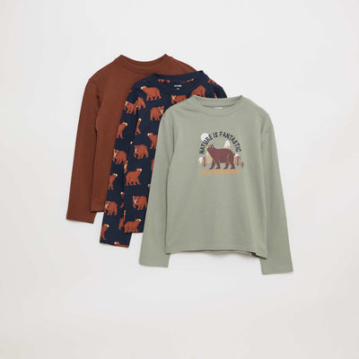 Lot 3 tee-shirts imprimés KAKI