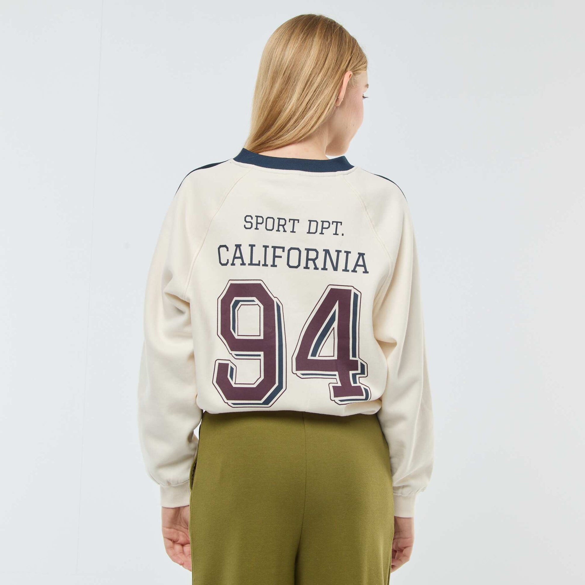 Sweat molleton sportswear BLANC