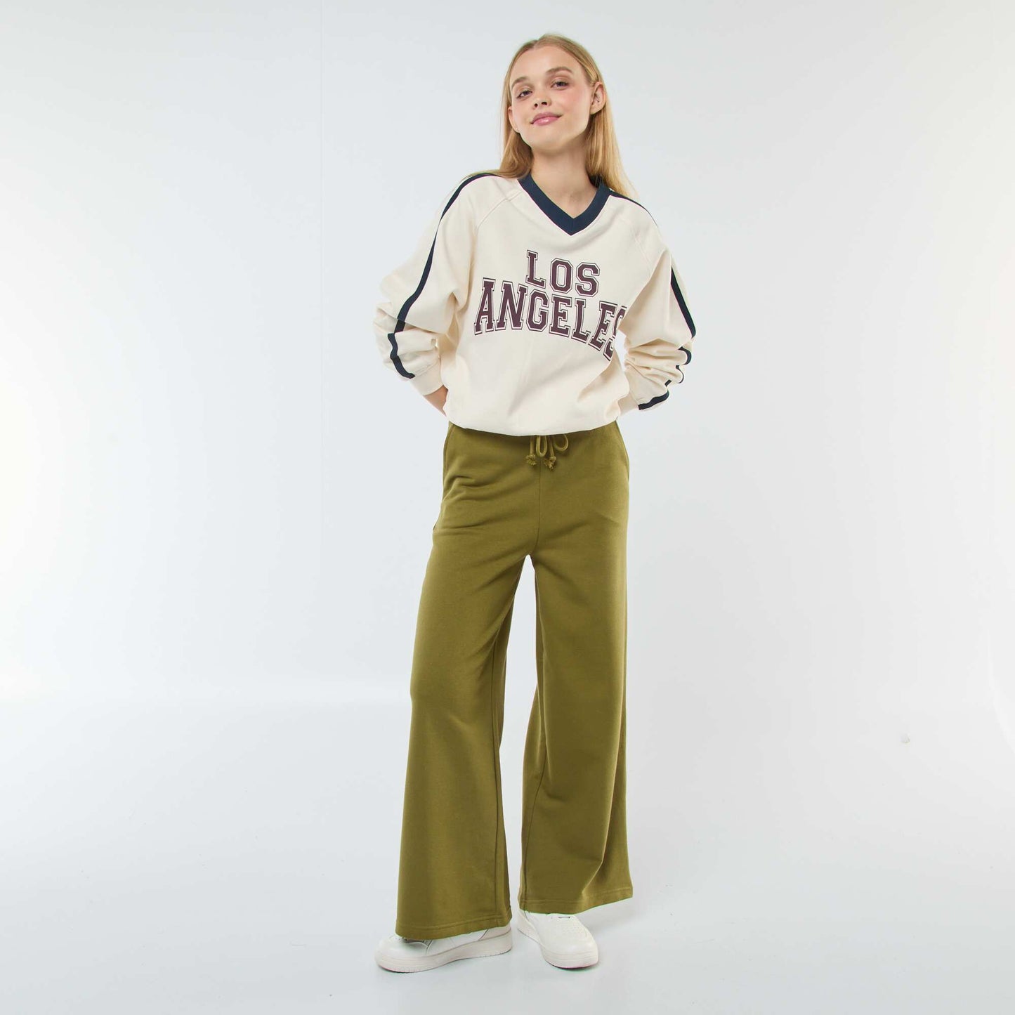 Sweat molleton sportswear BLANC