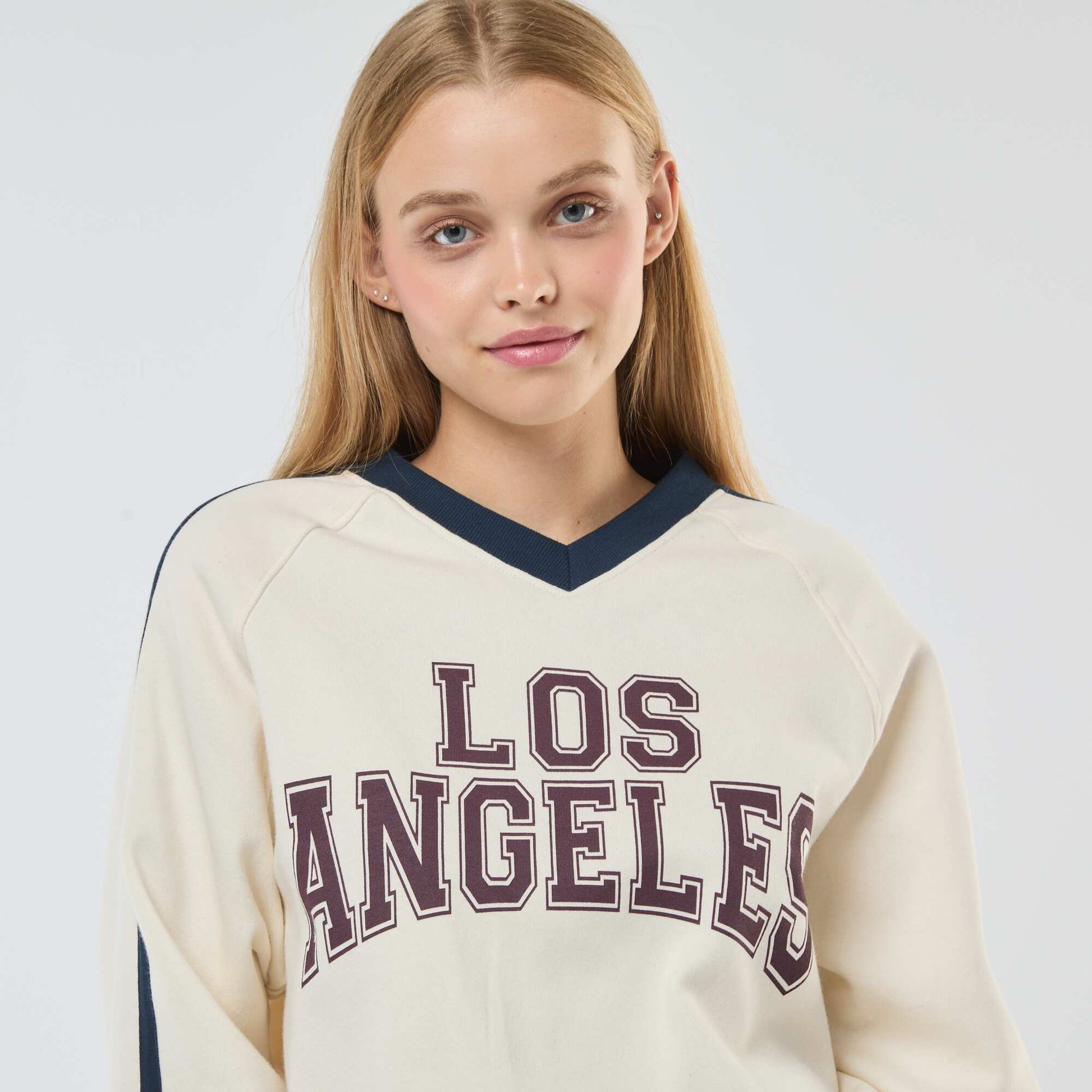 Sweat molleton sportswear BLANC
