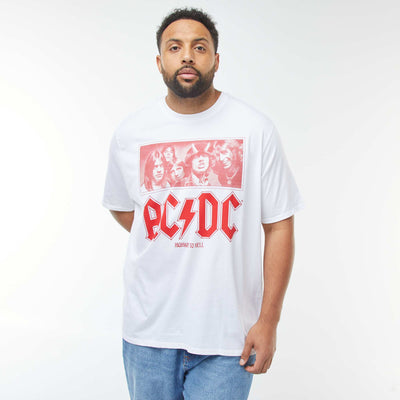 T-shirt imprimé 'AC/DC' manches courtes BLANC