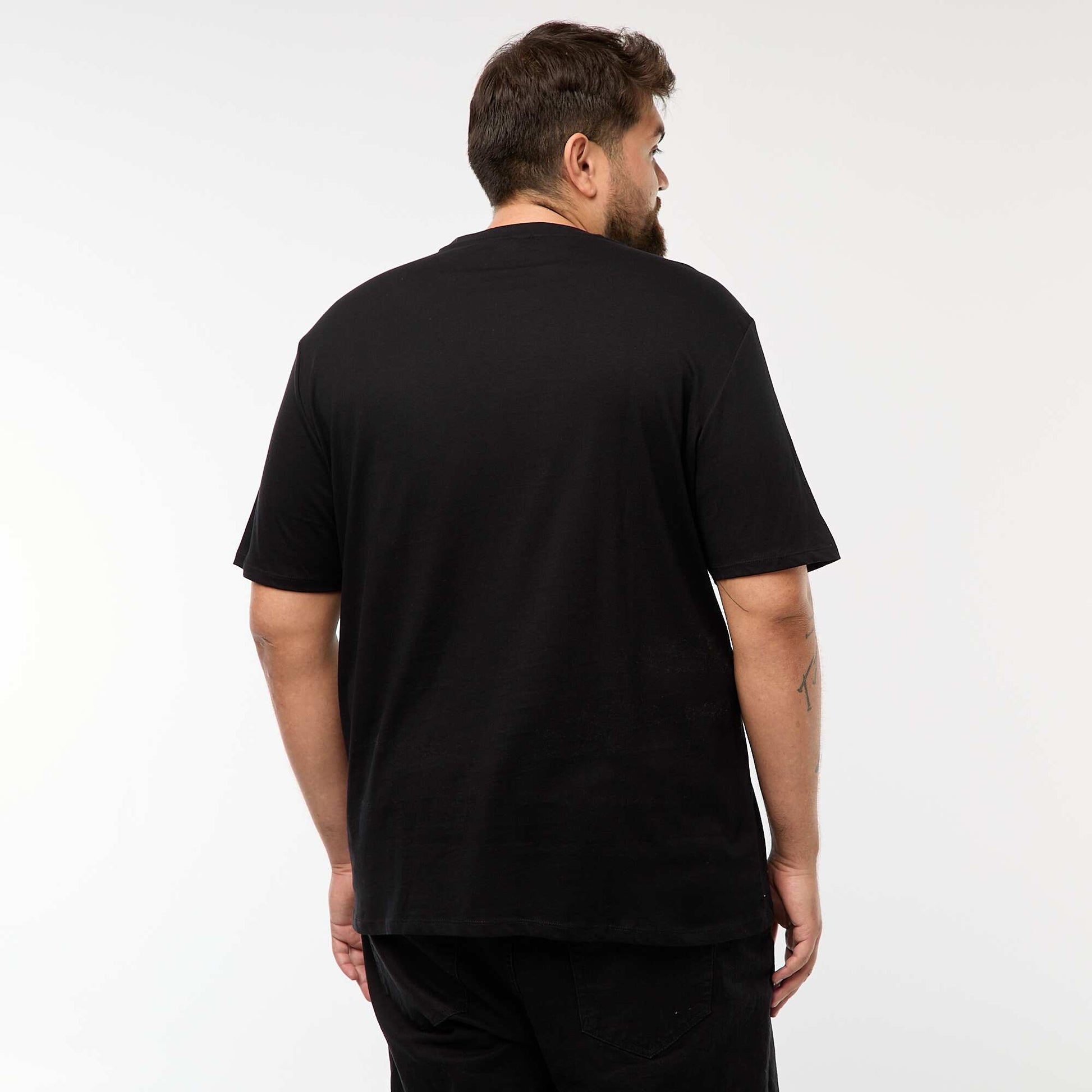 T-shirt imprimé 'K2000' à manches courtes NOIR