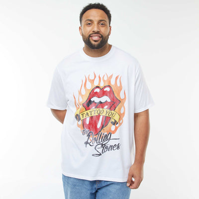 T-shirt 'Rolling Stones' manches courtes et col rond BLANC