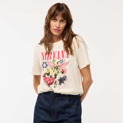 Tee-shirt imprimé 'Nirvana' BLANC