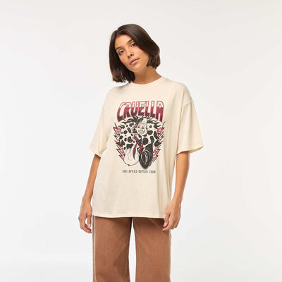 T-shirt à col rond 'Villains' 'Disney' BLANC
