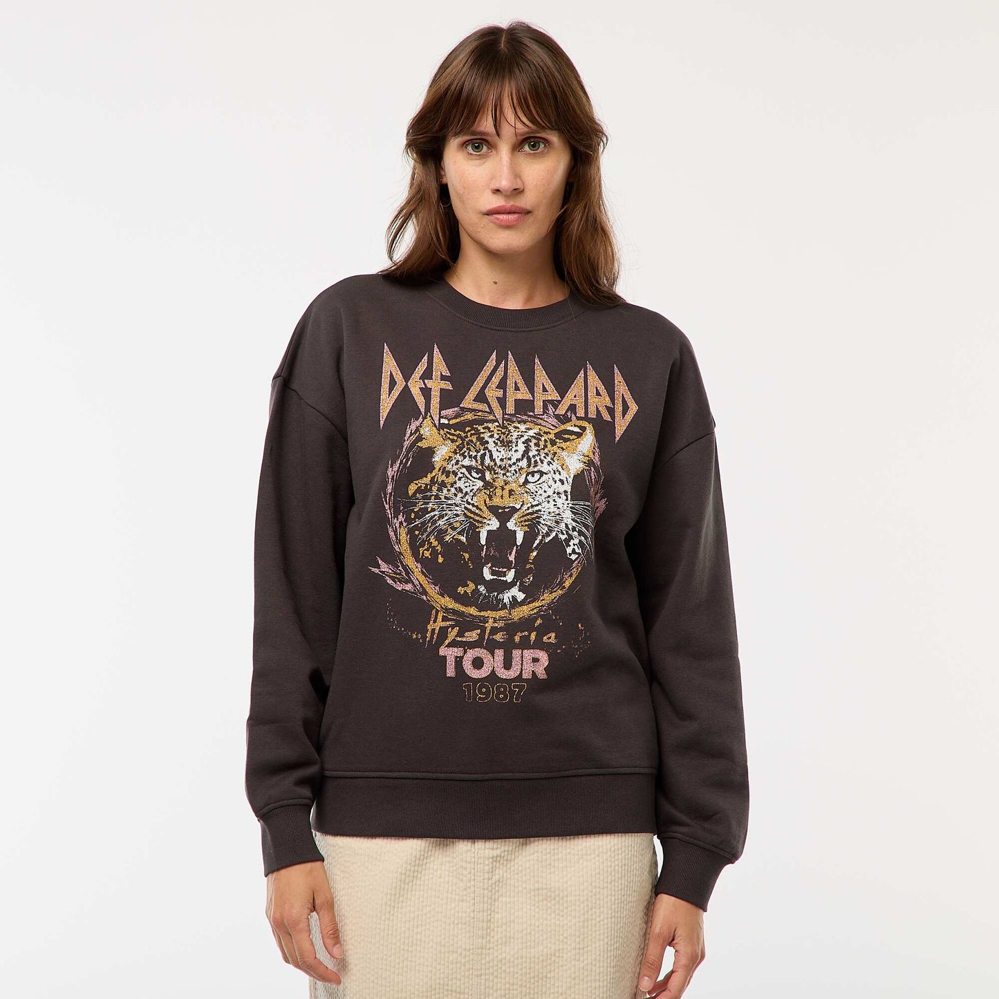 Sweat en molleton 'Def Leppard' NOIR