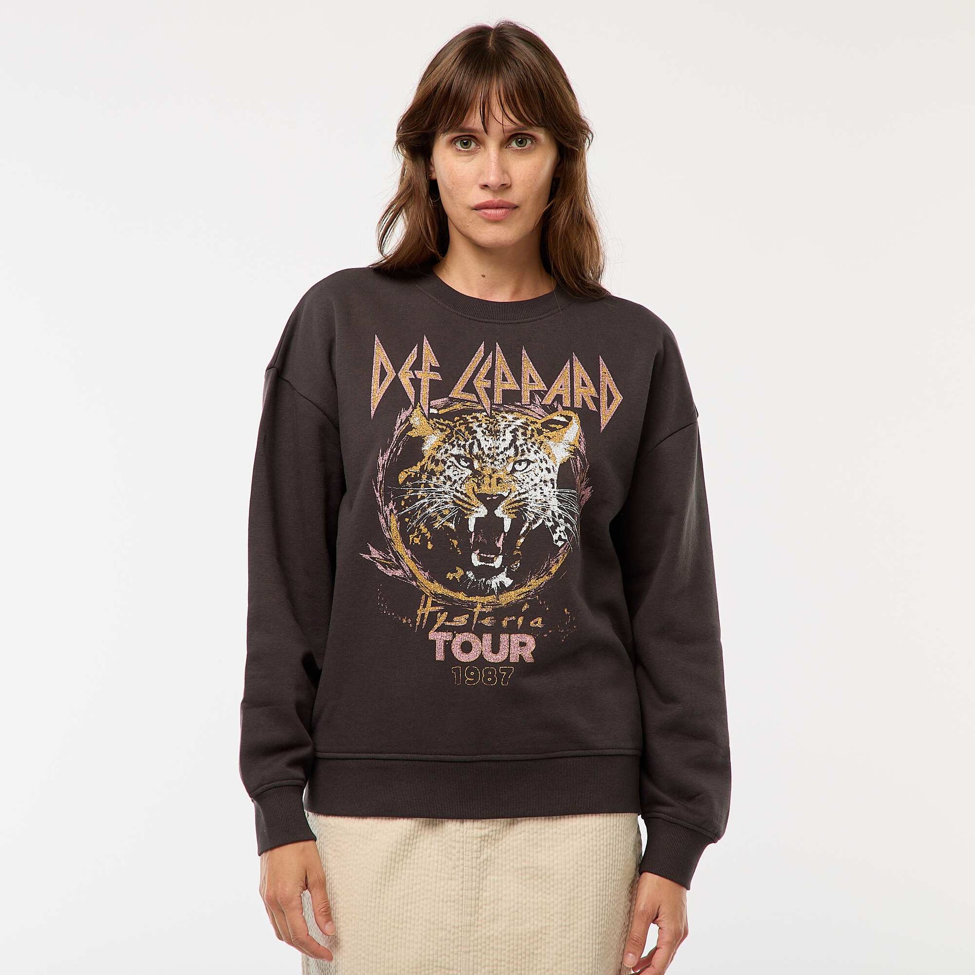 Sweat en molleton 'Def Leppard' NOIR