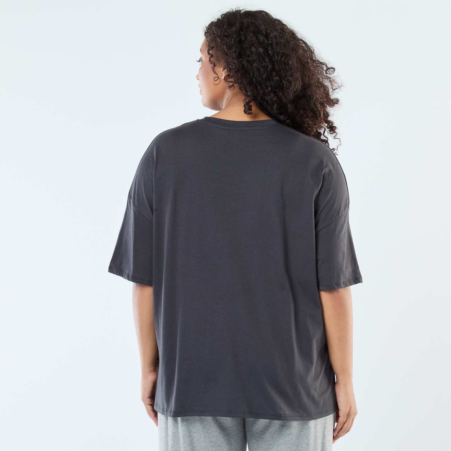 Tee-shirt 'Stitch' 'Disney' à manches courtes NOIR