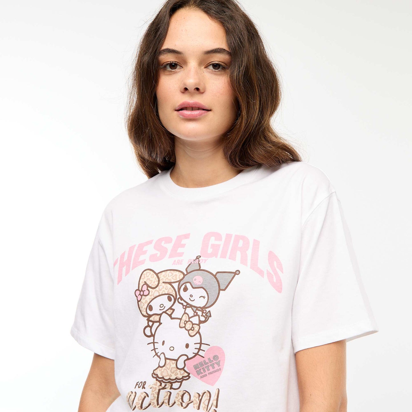 T-shirt imprimé 'Hello Kitty' BLANC