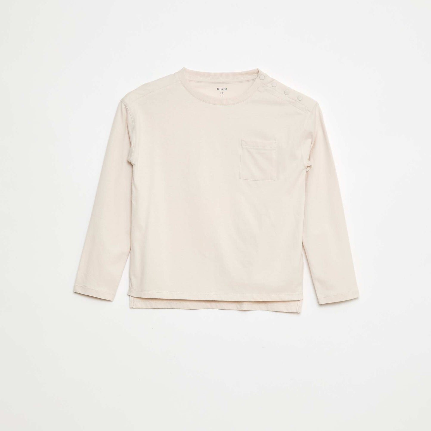 T-shirt uni à manches longues et poche poitrine - So Easy BLANC