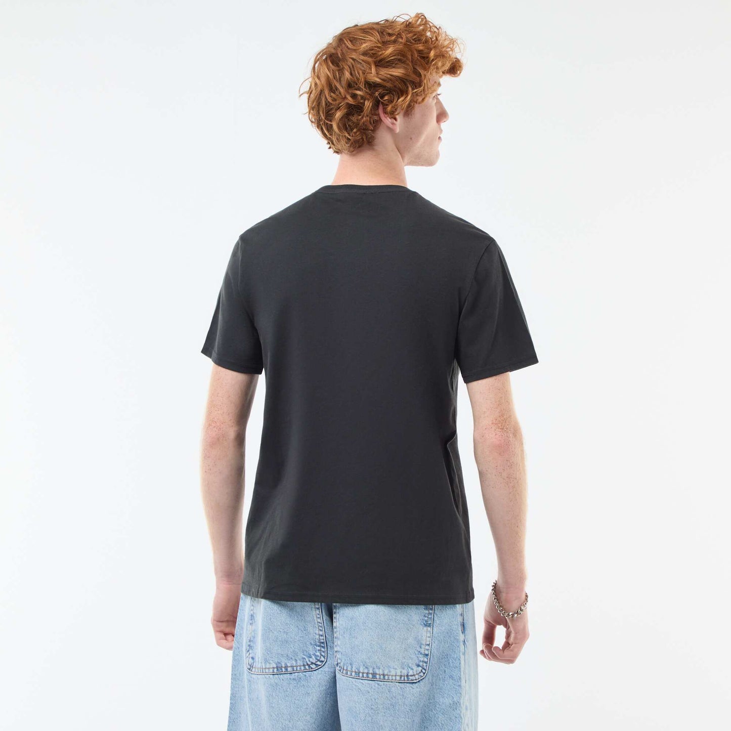 T-shirt 'Sun city' 'Stranger things' 'Netflix' en coton NOIR
