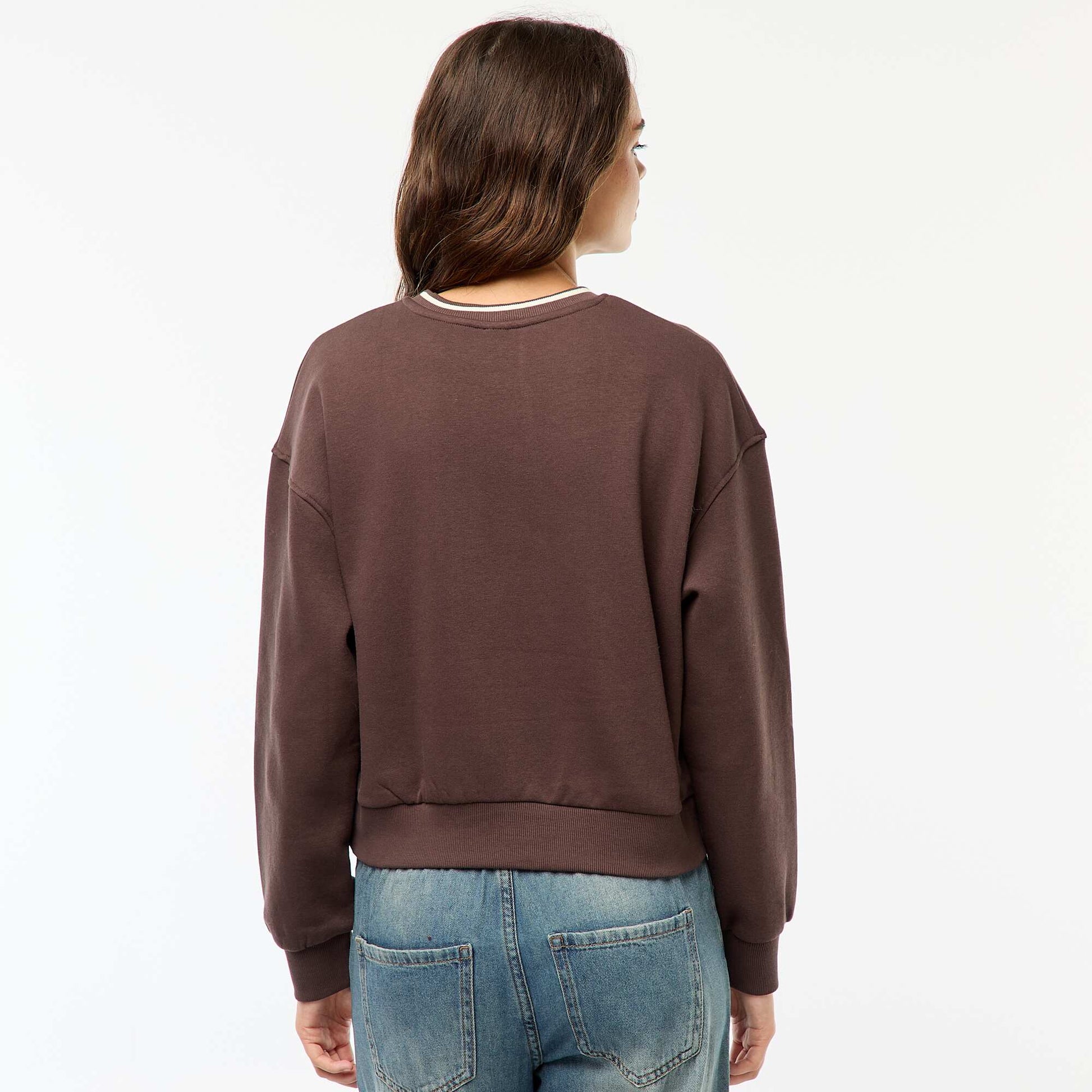 Sweat imprimé 'Brooklin' MARRON
