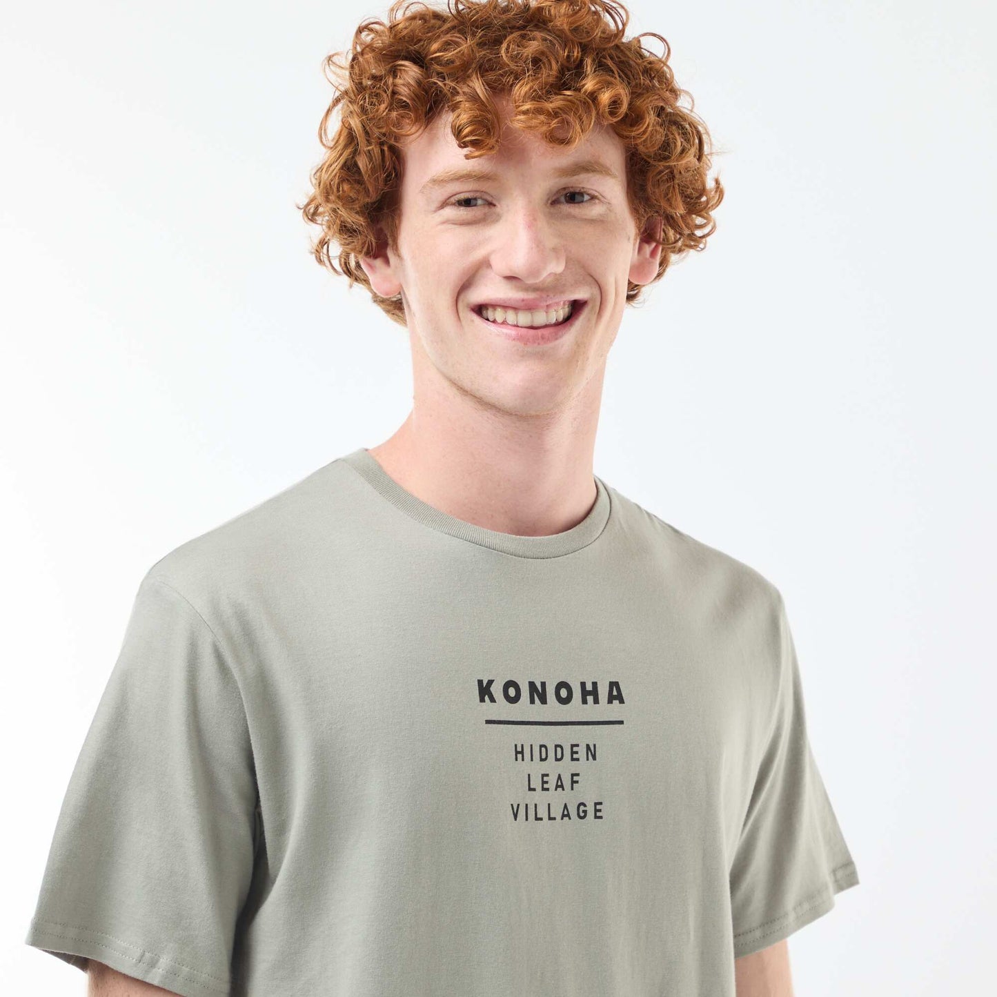 T-shirt imprimé 'Naruto' manches courtes VERT
