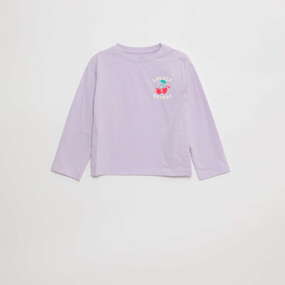 T-shirt imprimé manches longues - So Easy VIOLET