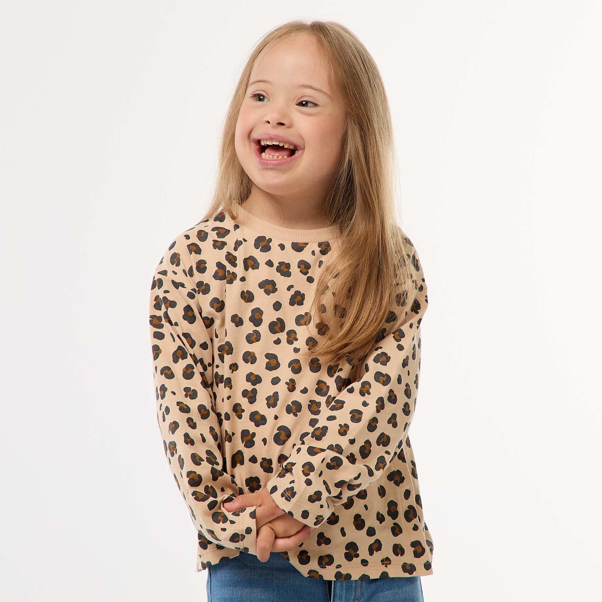 T-shirt imprimé manches longues - So Easy BEIGE