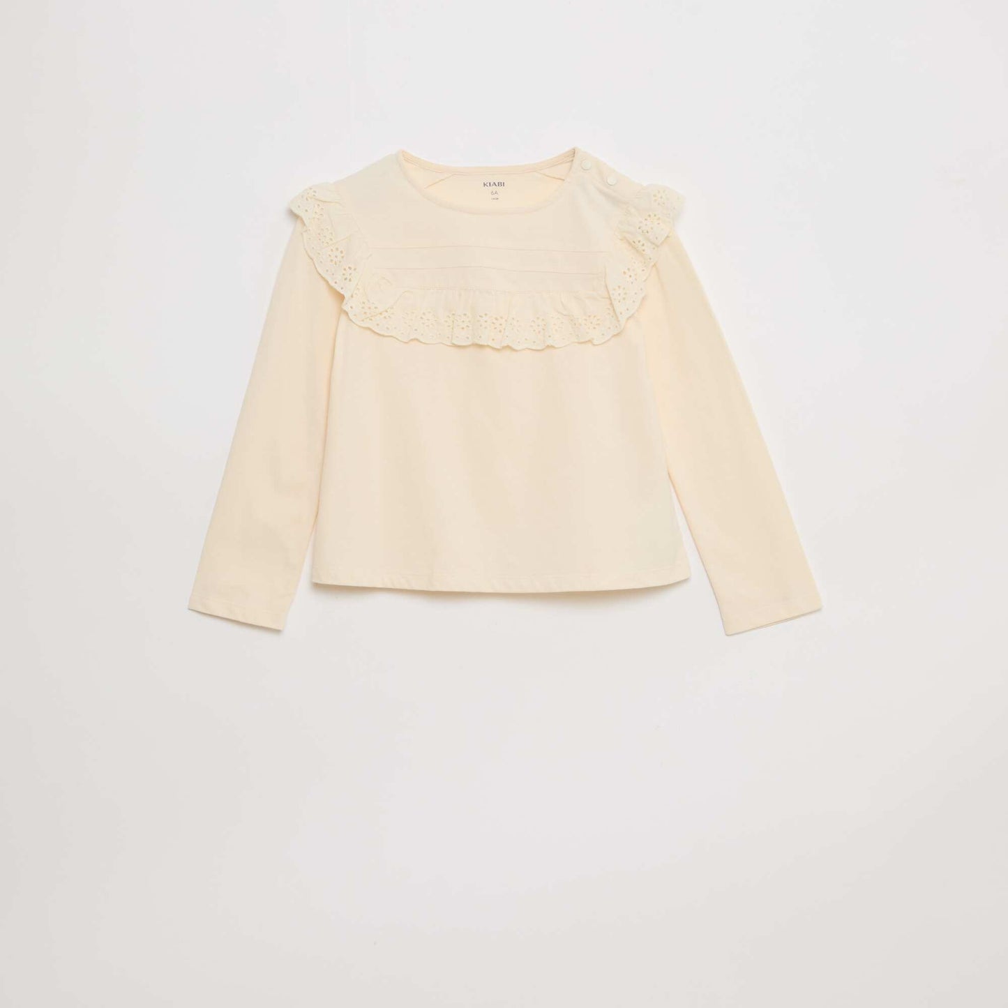 Blouse avec plastron avec broderies anglaises - So Easy BLANC