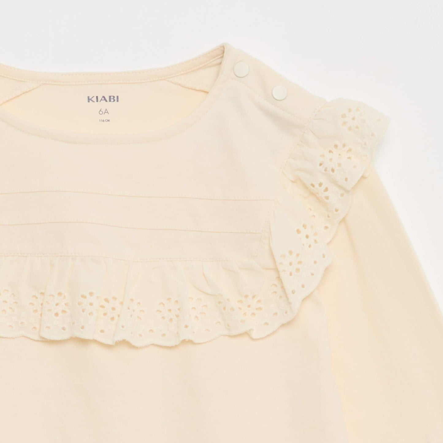 Blouse avec plastron avec broderies anglaises - So Easy BLANC
