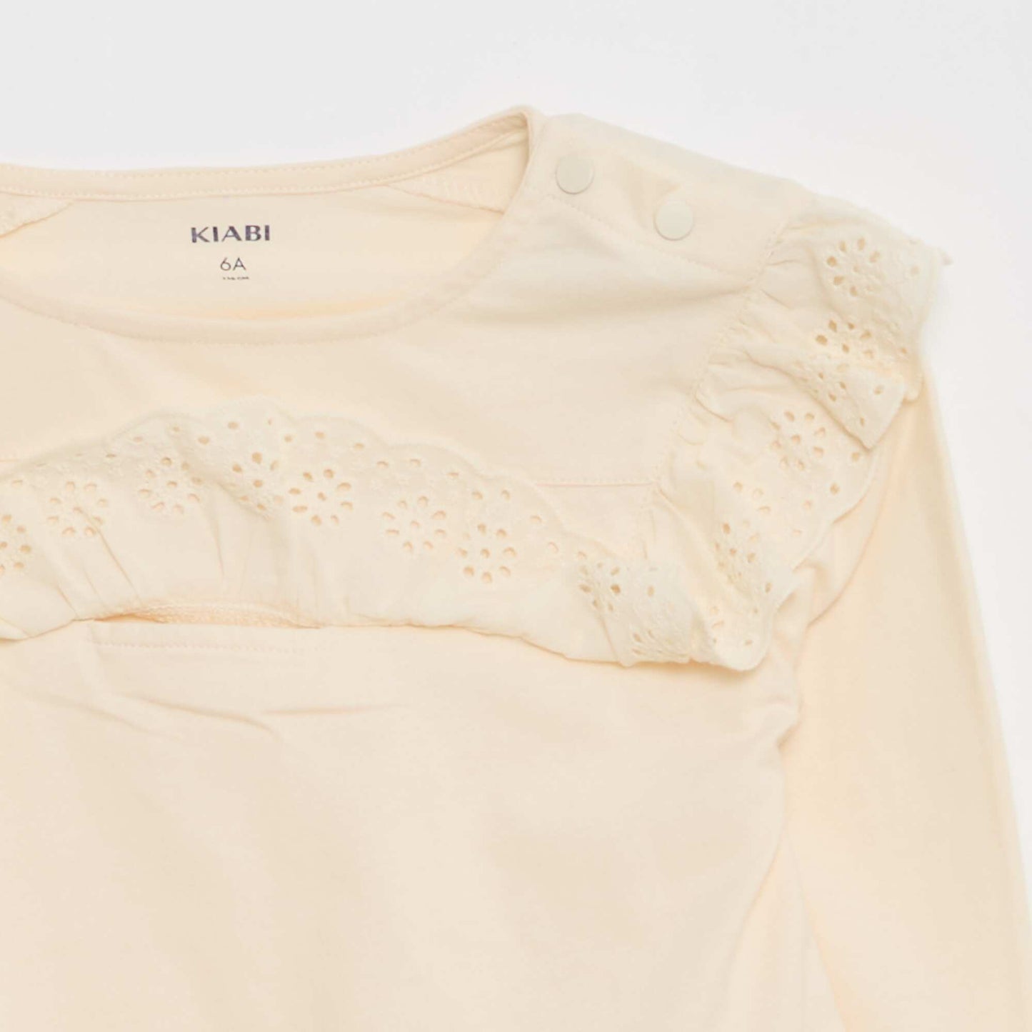 Blouse avec plastron avec broderies anglaises - So Easy BLANC