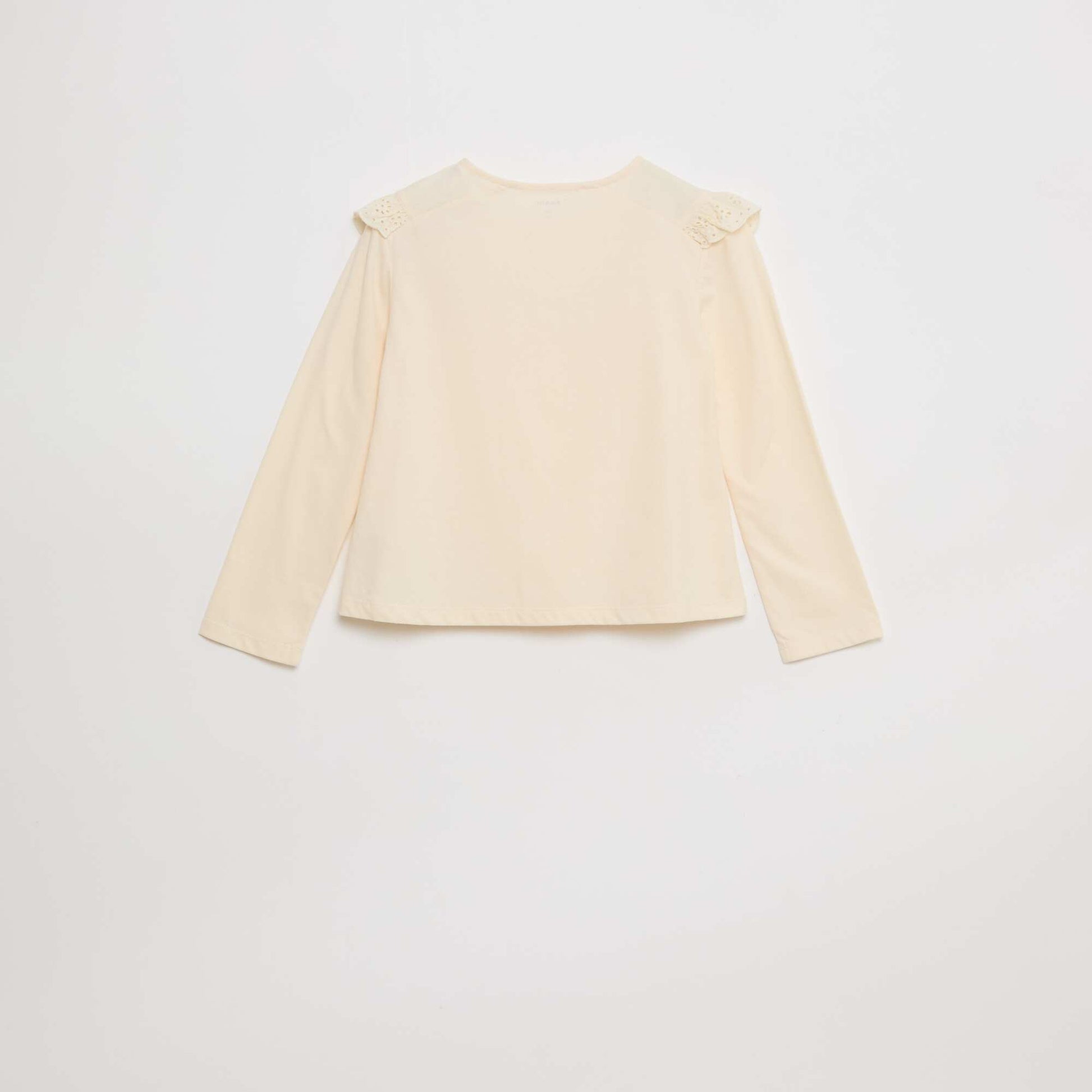 Blouse avec plastron avec broderies anglaises - So Easy BLANC