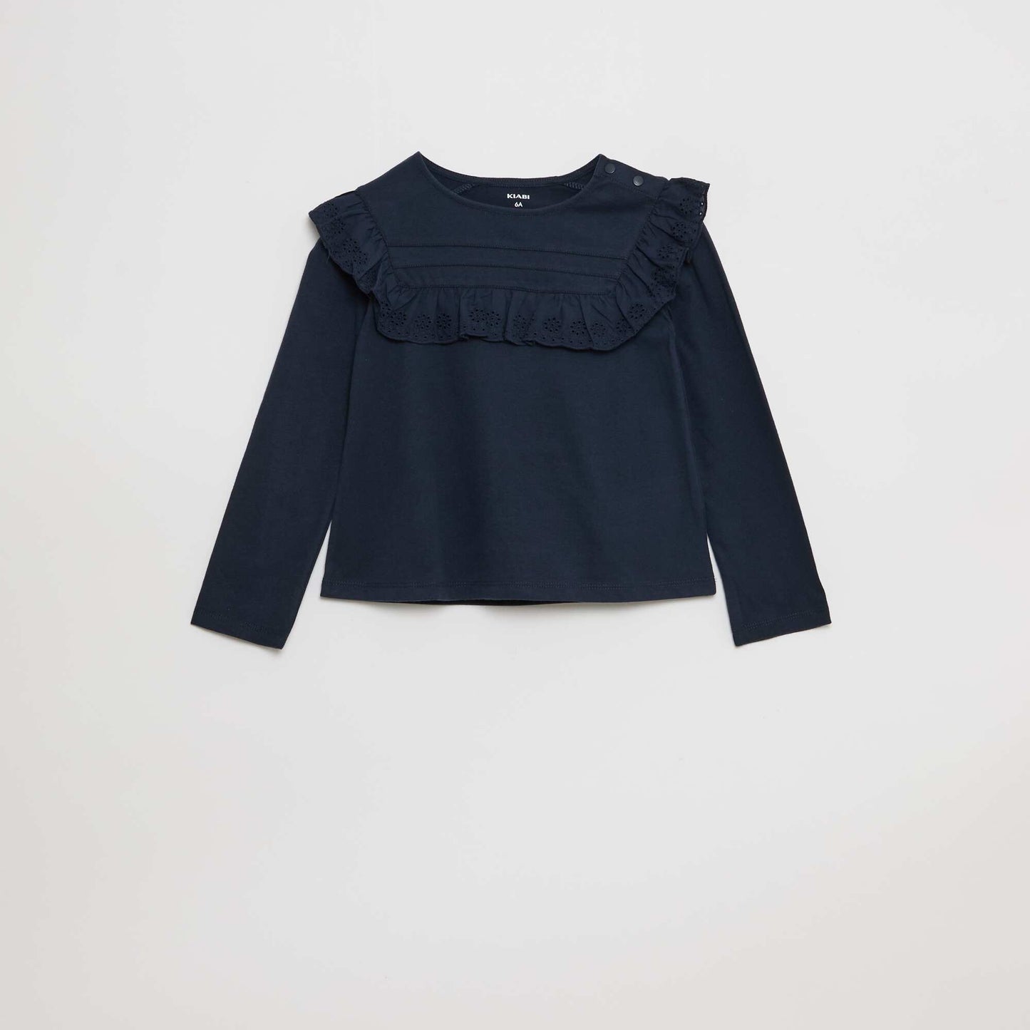 Blouse avec plastron avec broderies anglaises - So Easy BLEU