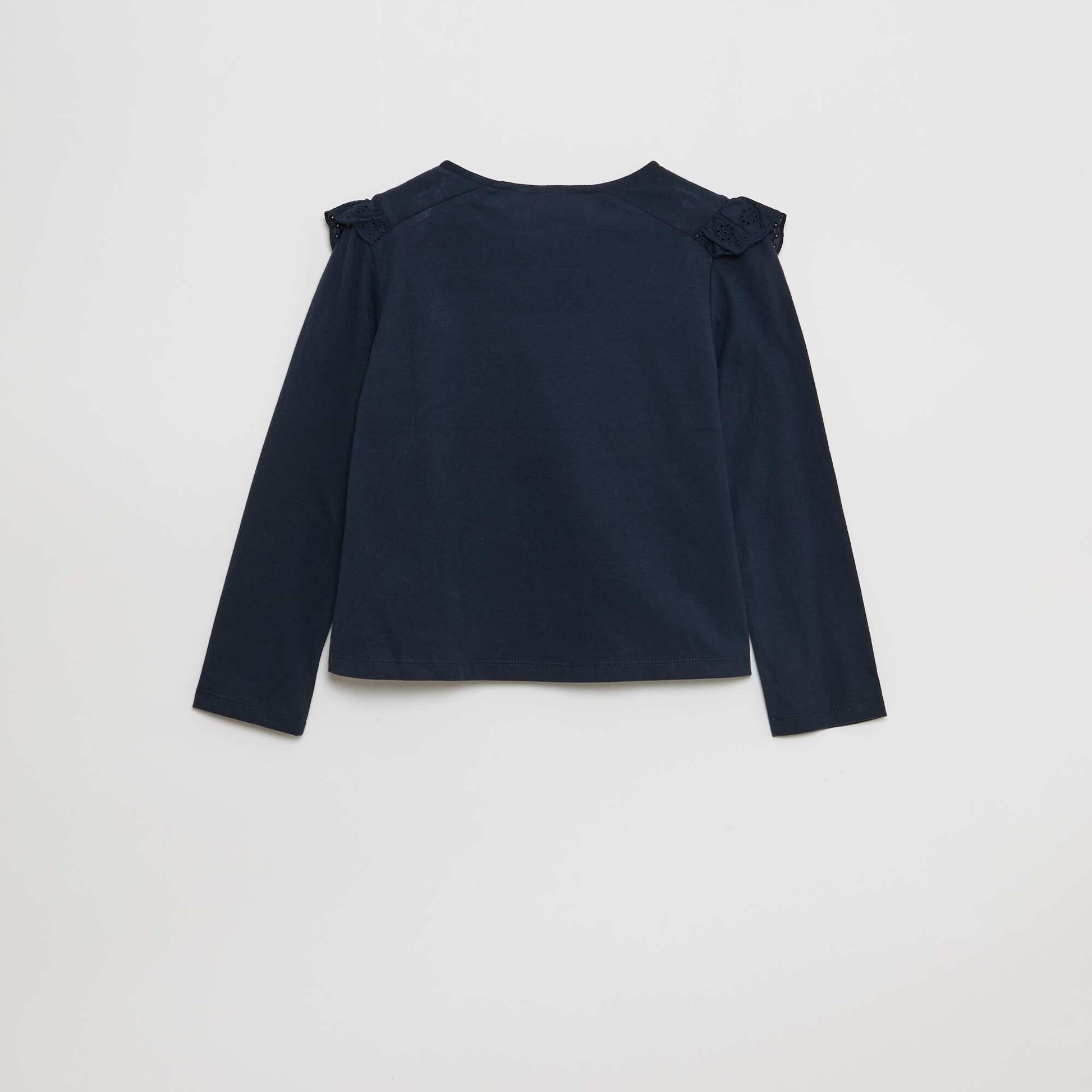 Blouse avec plastron avec broderies anglaises - So Easy BLEU