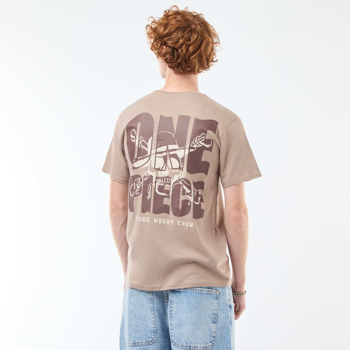 T-shirt 'Sun city' 'One piece' en coton BEIGE