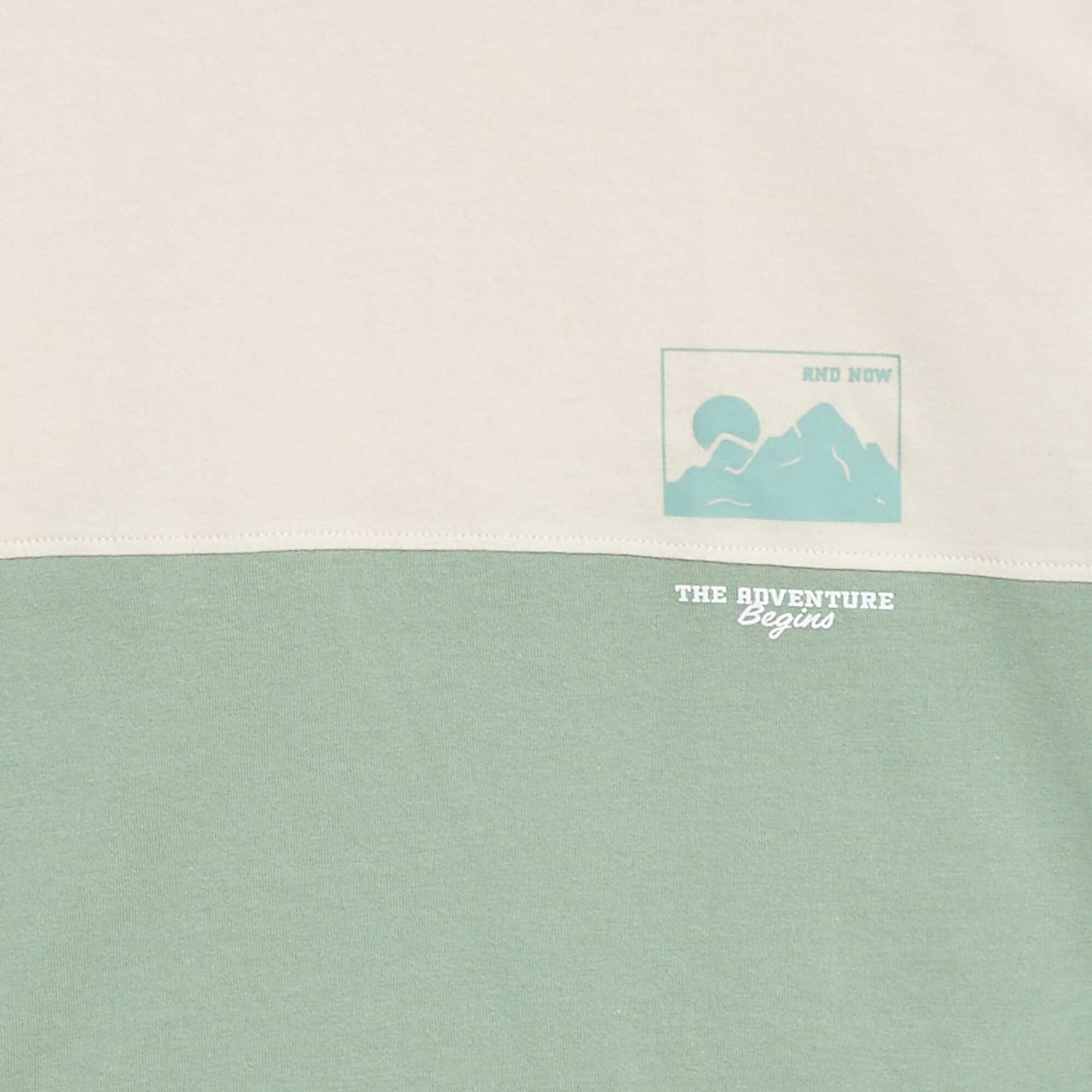T-shirt en jersey à manches longues effet colorblock VERT