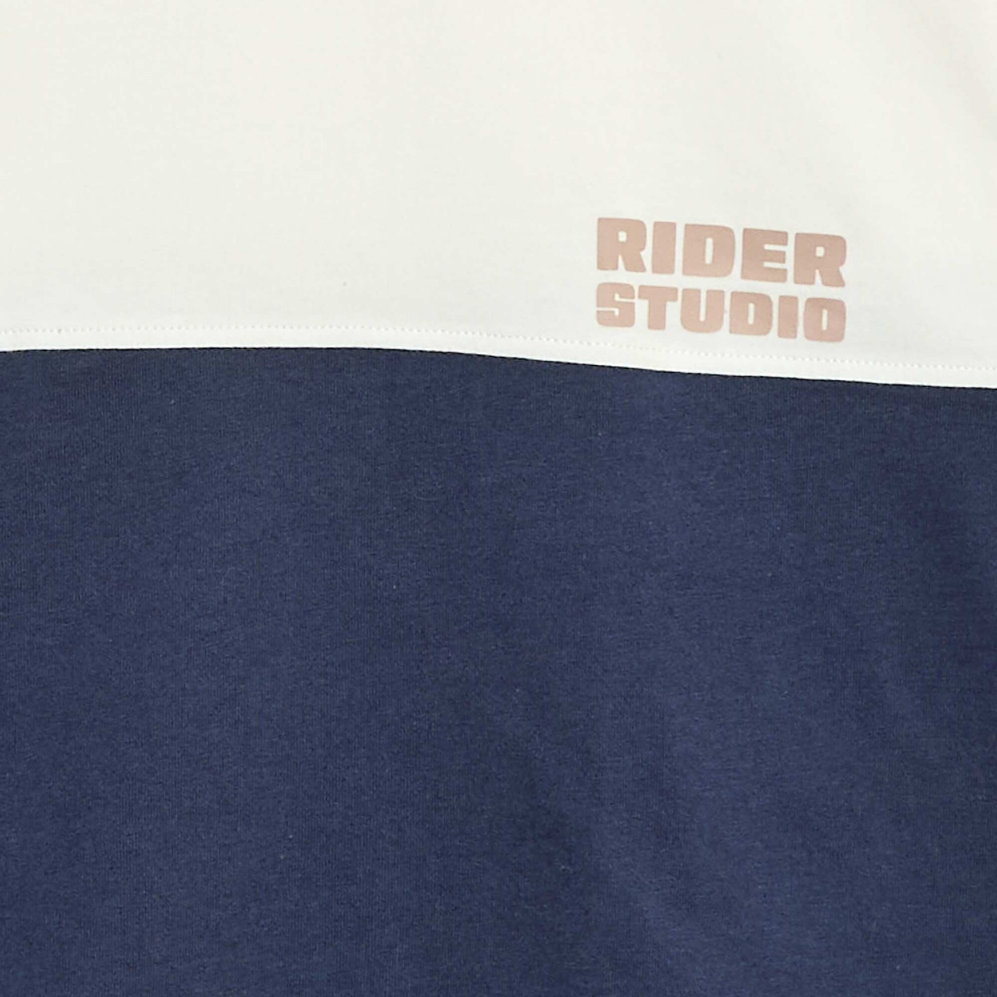 T-shirt en jersey à manches longues effet colorblock BLEU