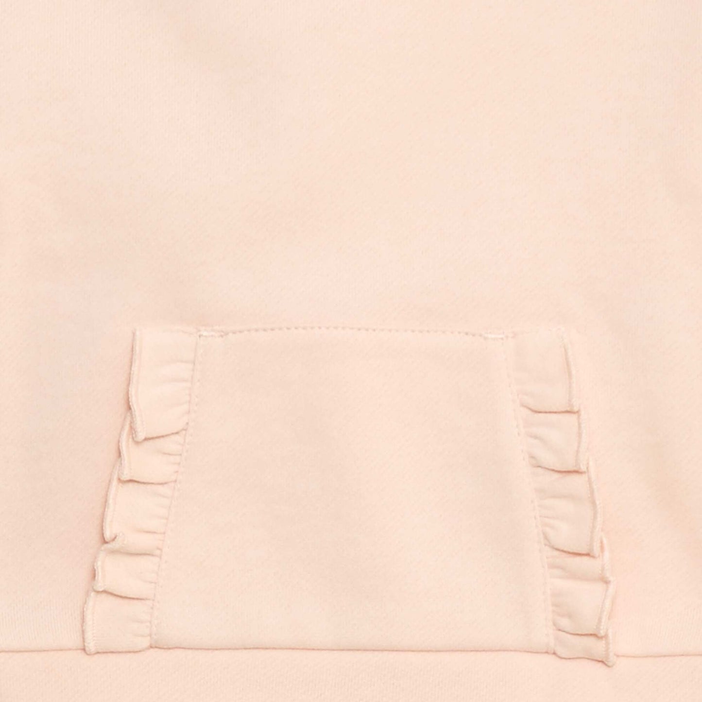 Sweat à capuche avec poche kangourou volantée ROSE