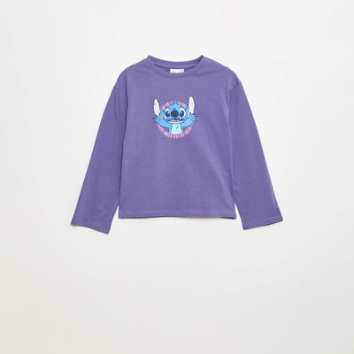 T-shirt manche longue 'Stitch' 'Disney' VIOLET