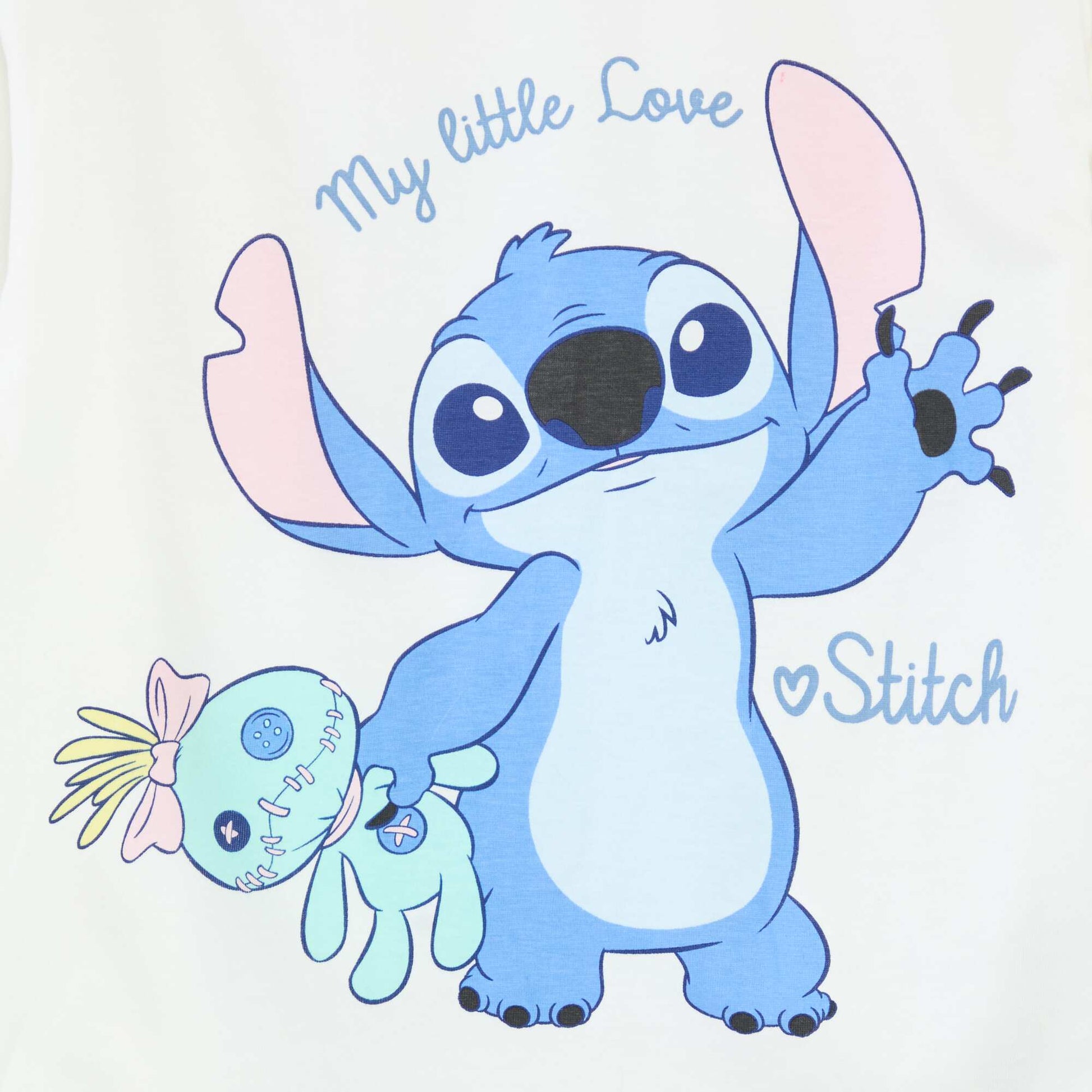 T-shirt manche longue 'Stitch' 'Disney' BLANC