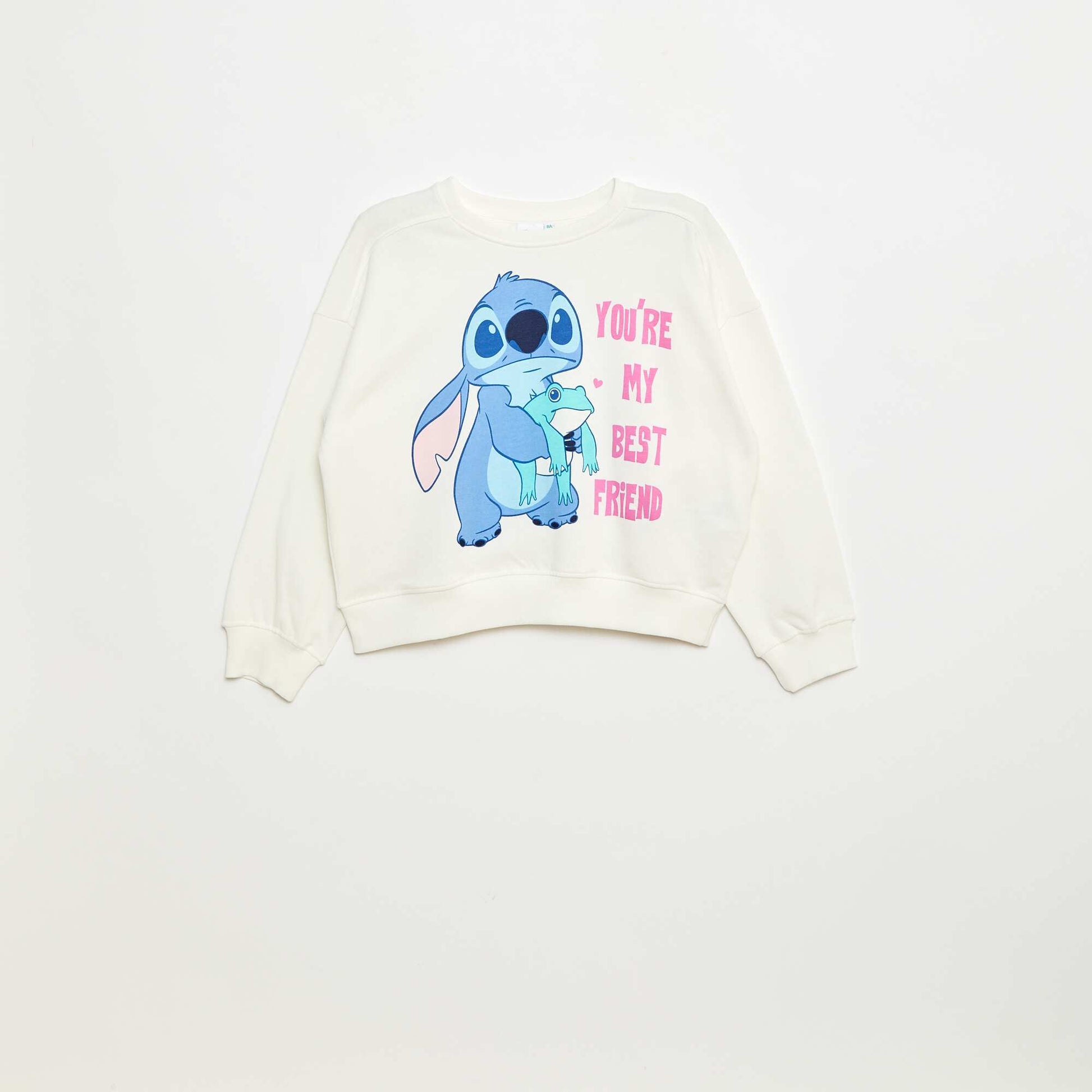 Pull imprimé 'Stitch' 'Disney' BLANC