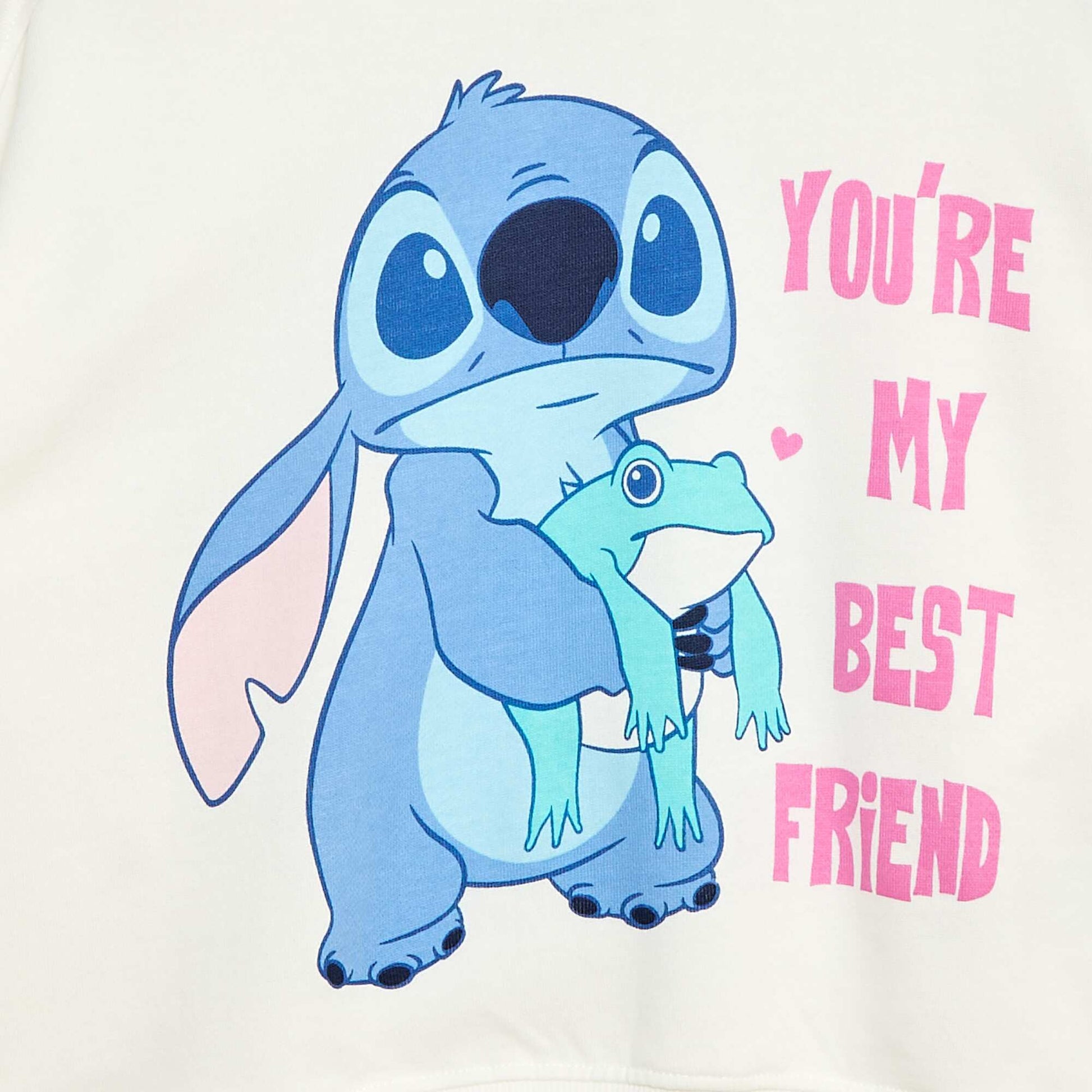 Pull imprimé 'Stitch' 'Disney' BLANC