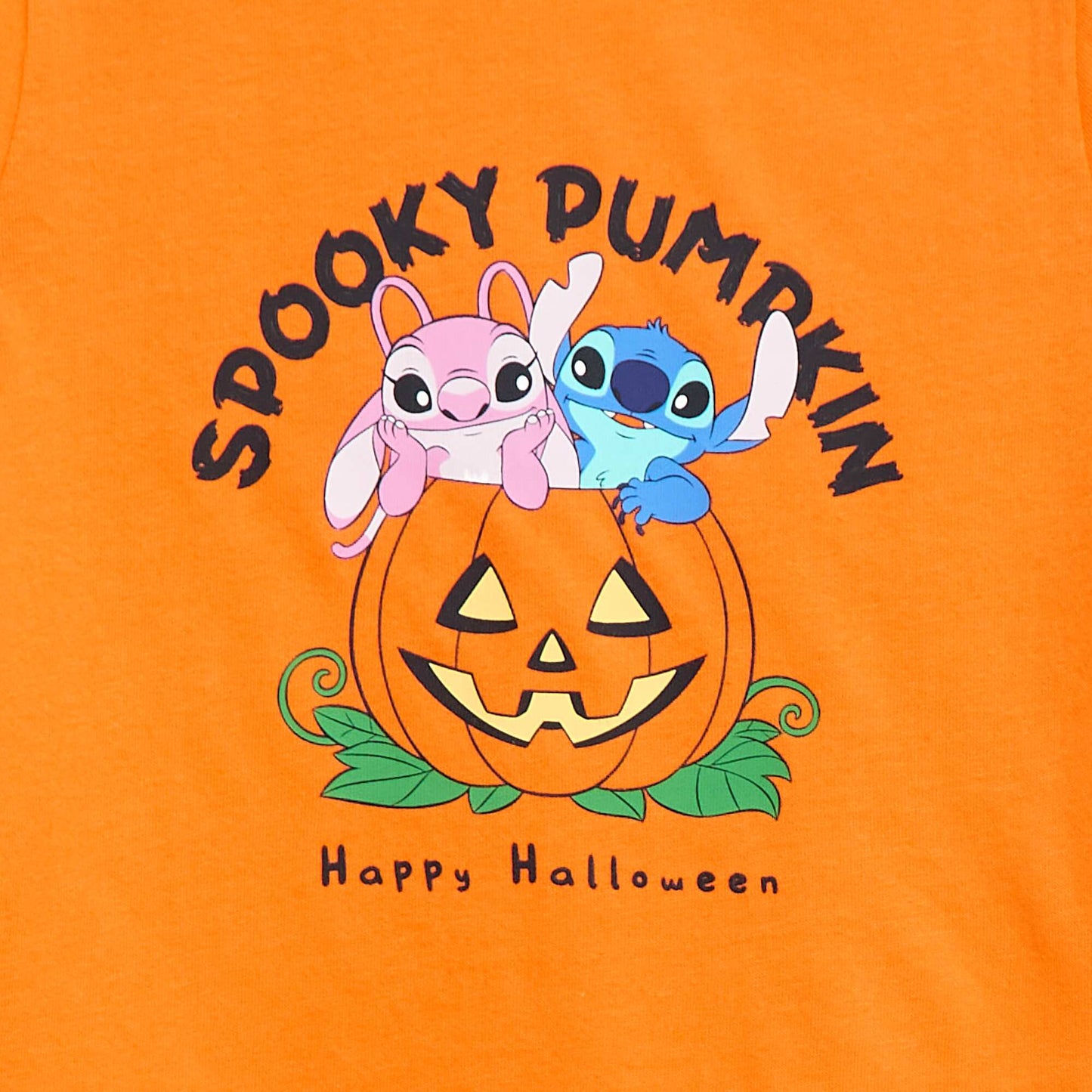 T-shirt Halloween 'Stitch et Angel' 'Disney' ORANGE