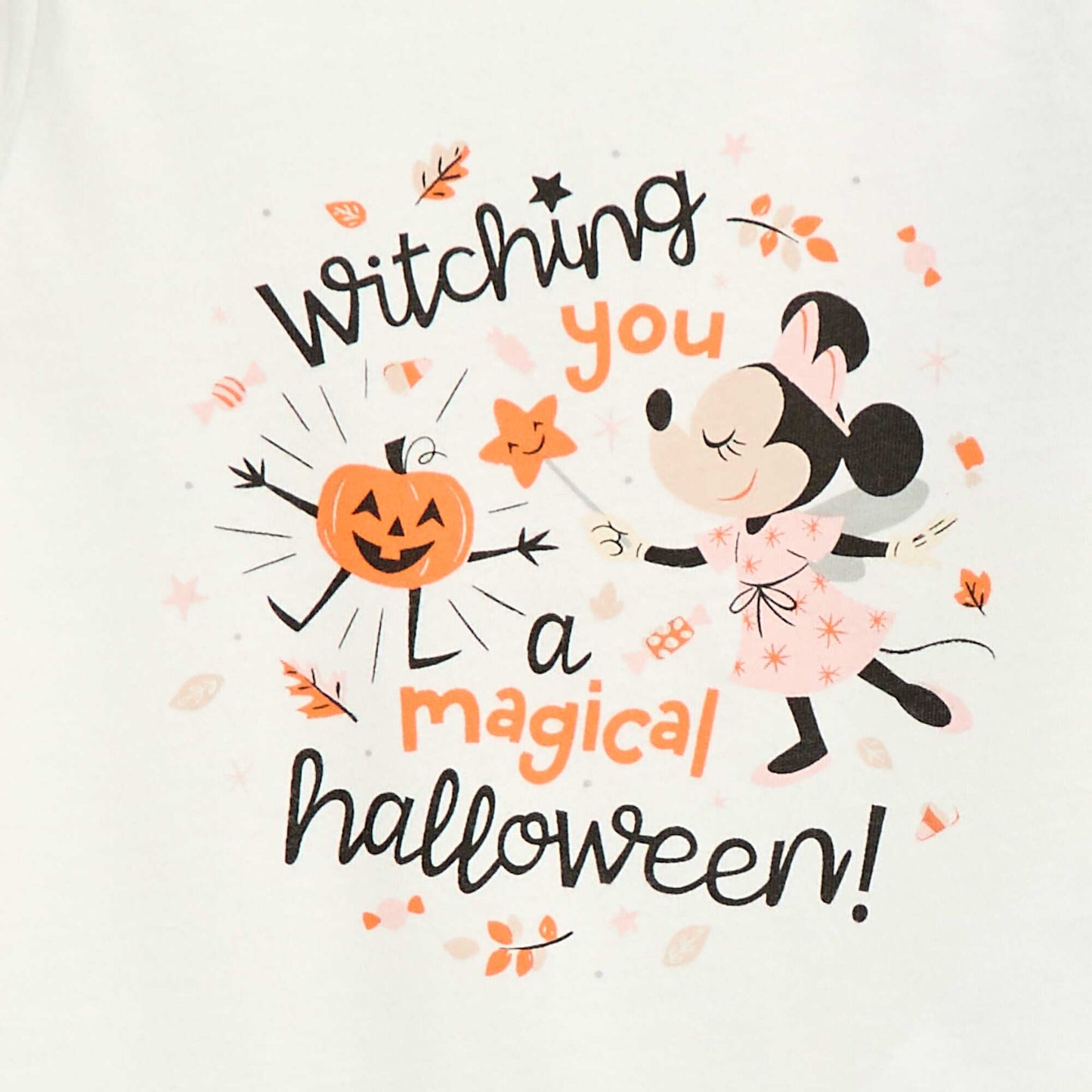 T-shirt Halloween 'Minnie' 'Disney' BLANC