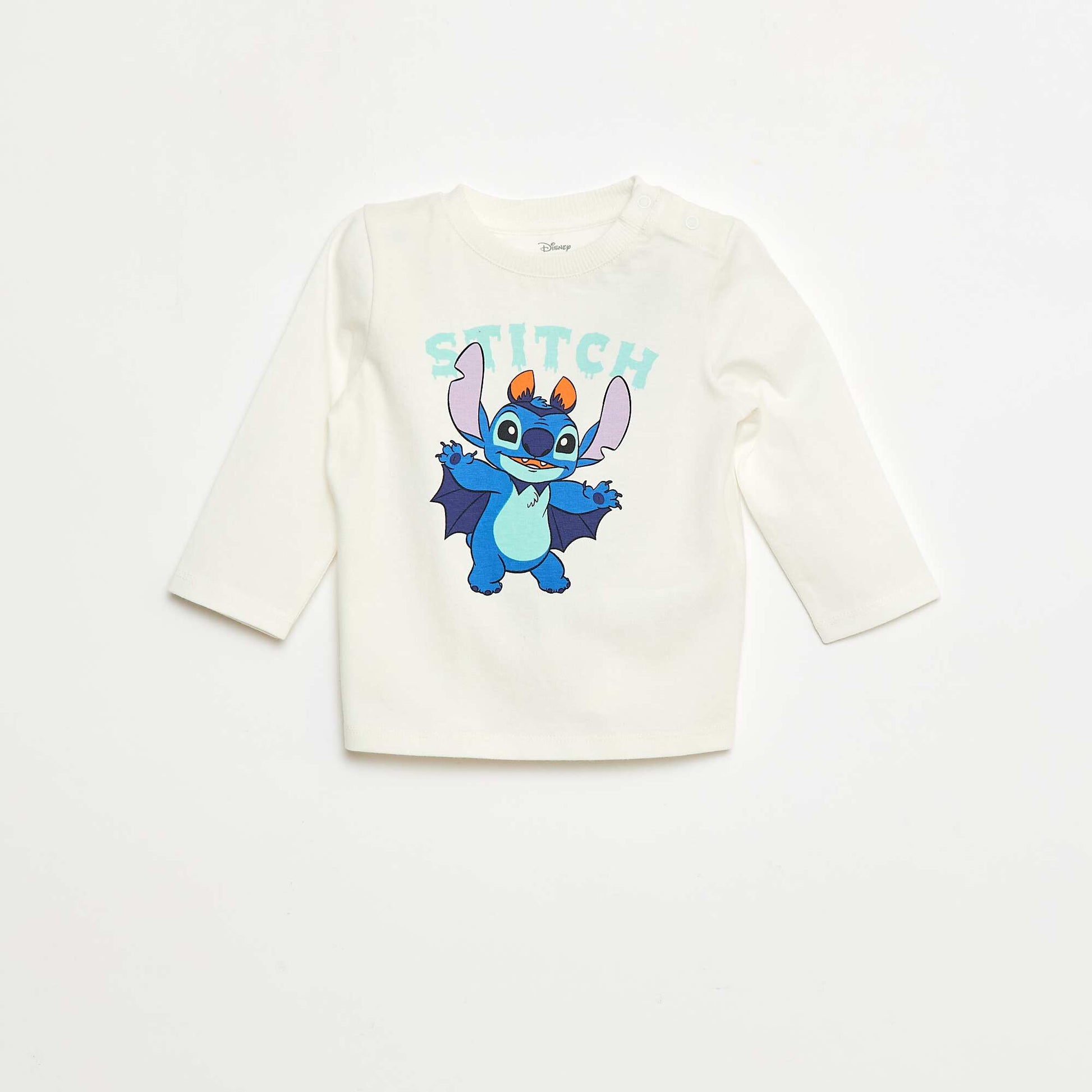 T-shirt Halloween 'Stitch' en coton BLANC