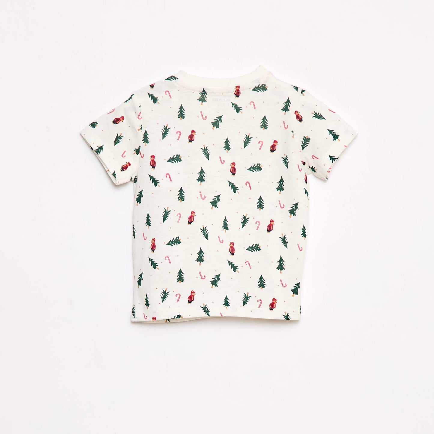 T-shirt imprimé 'Noël' en jersey coton BLANC