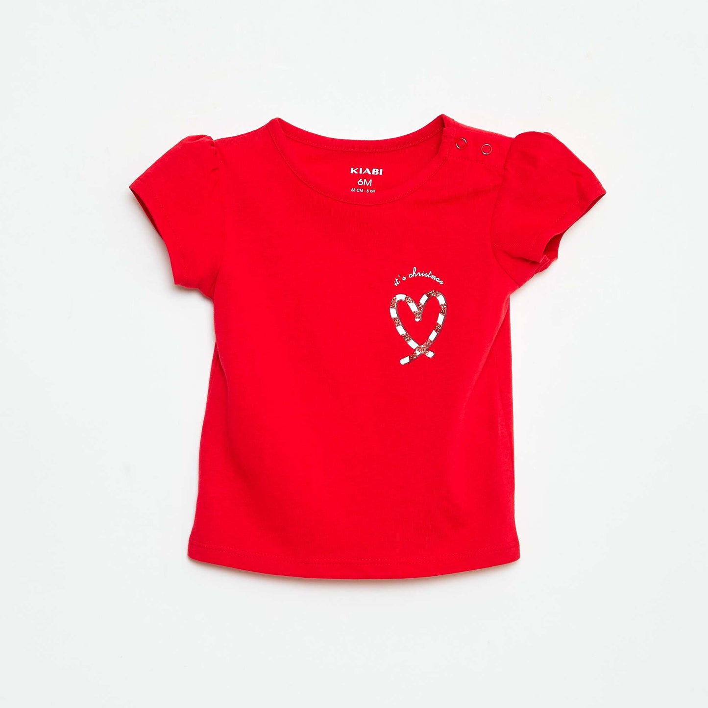 T-shirt imprimé Noël en jersey coton ROUGE