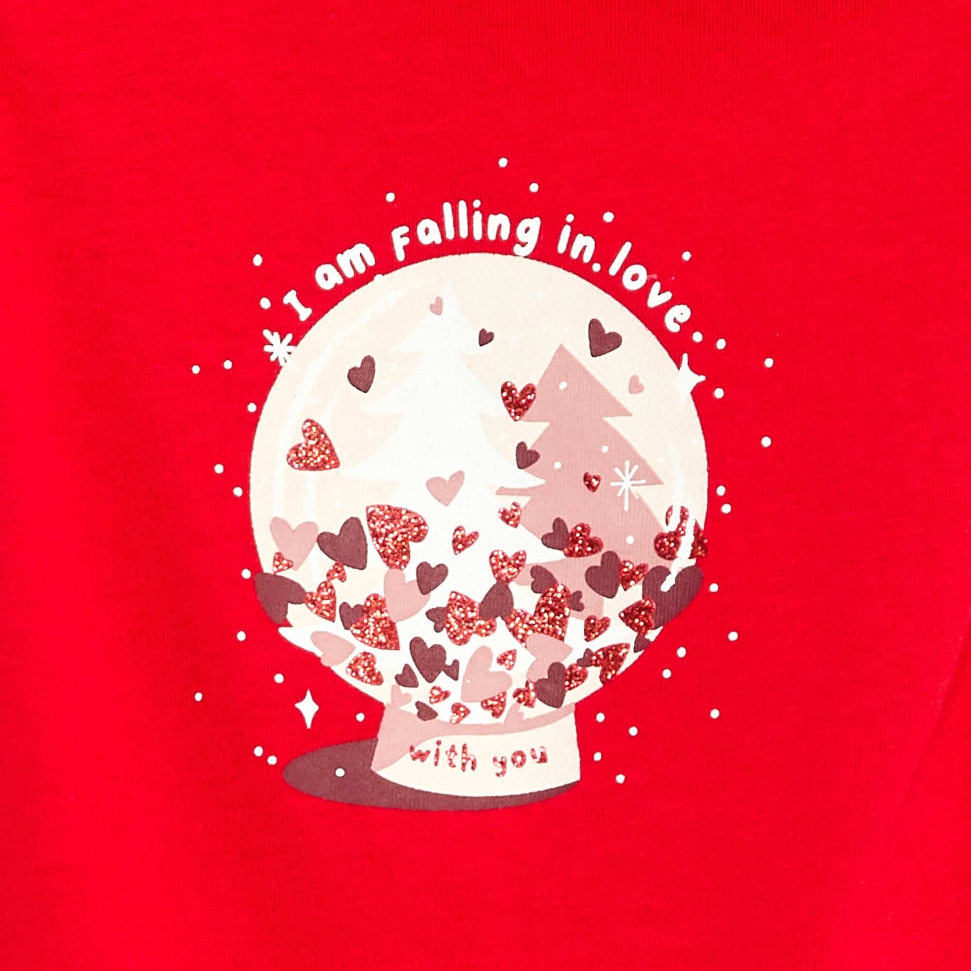 T-shirt imprimé Noël en jersey coton ROUGE