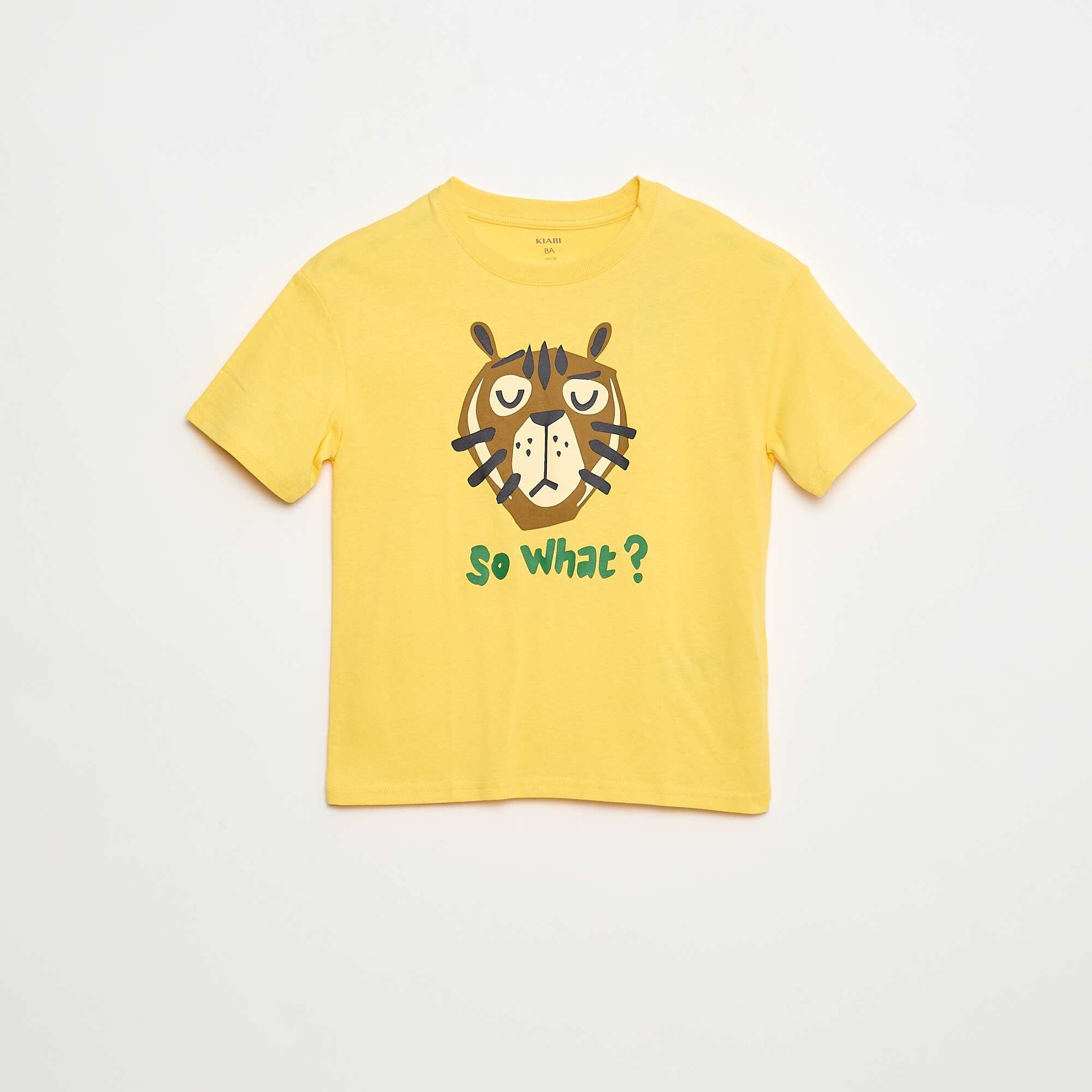 T-shirt imprimé à manches courtes JAUNE