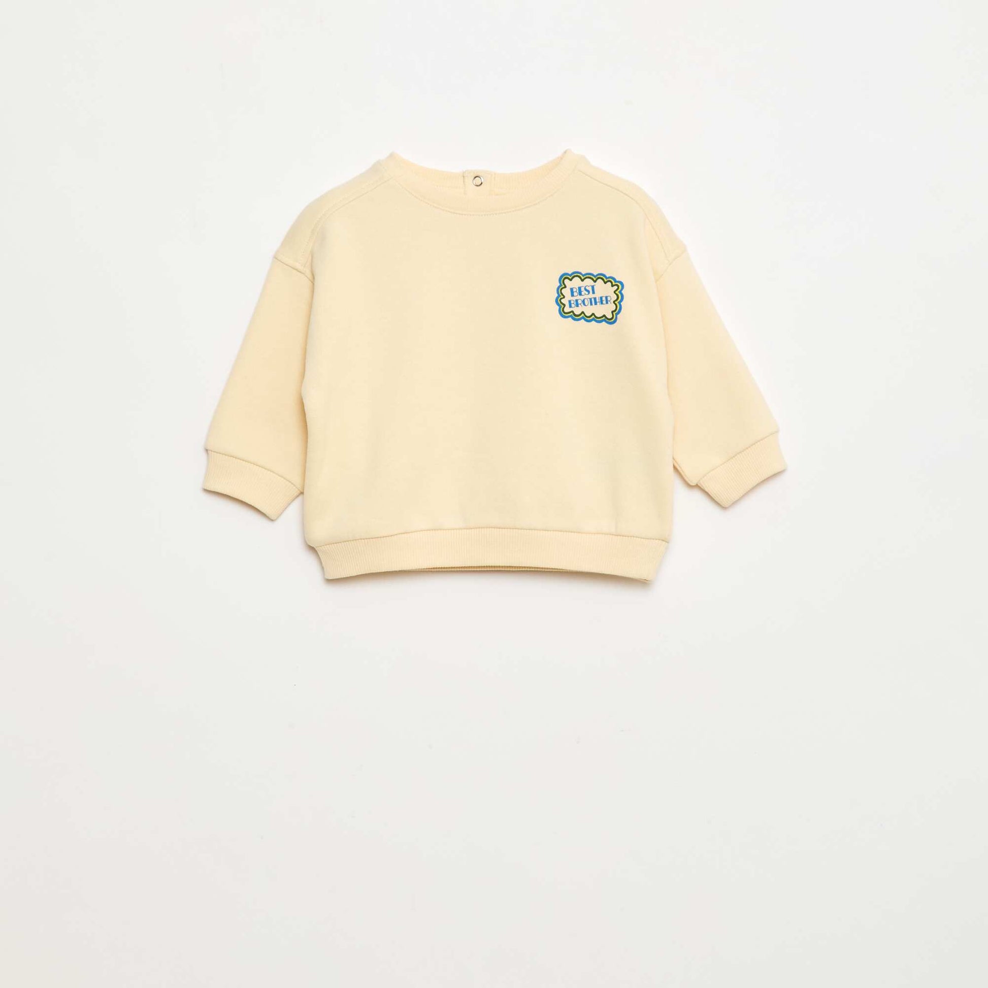 Sweat à col rond imprimé BEIGE