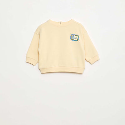 Sweat à col rond imprimé BEIGE