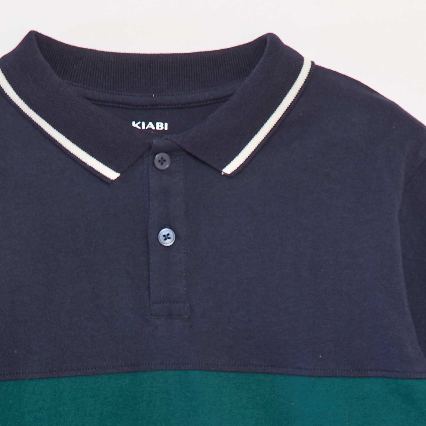 Polo en maille jersey style rugby BLANC