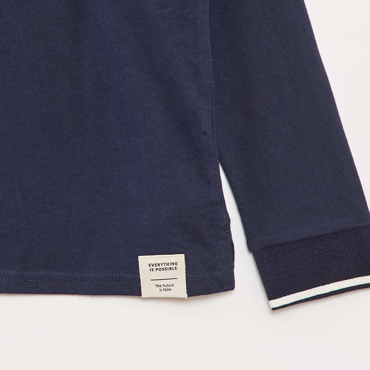 Polo en maille jersey style rugby BLANC