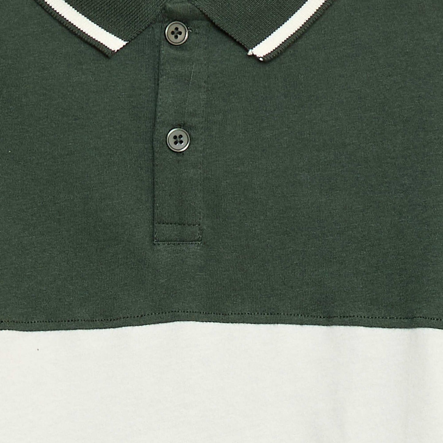Polo en maille jersey style rugby VERT