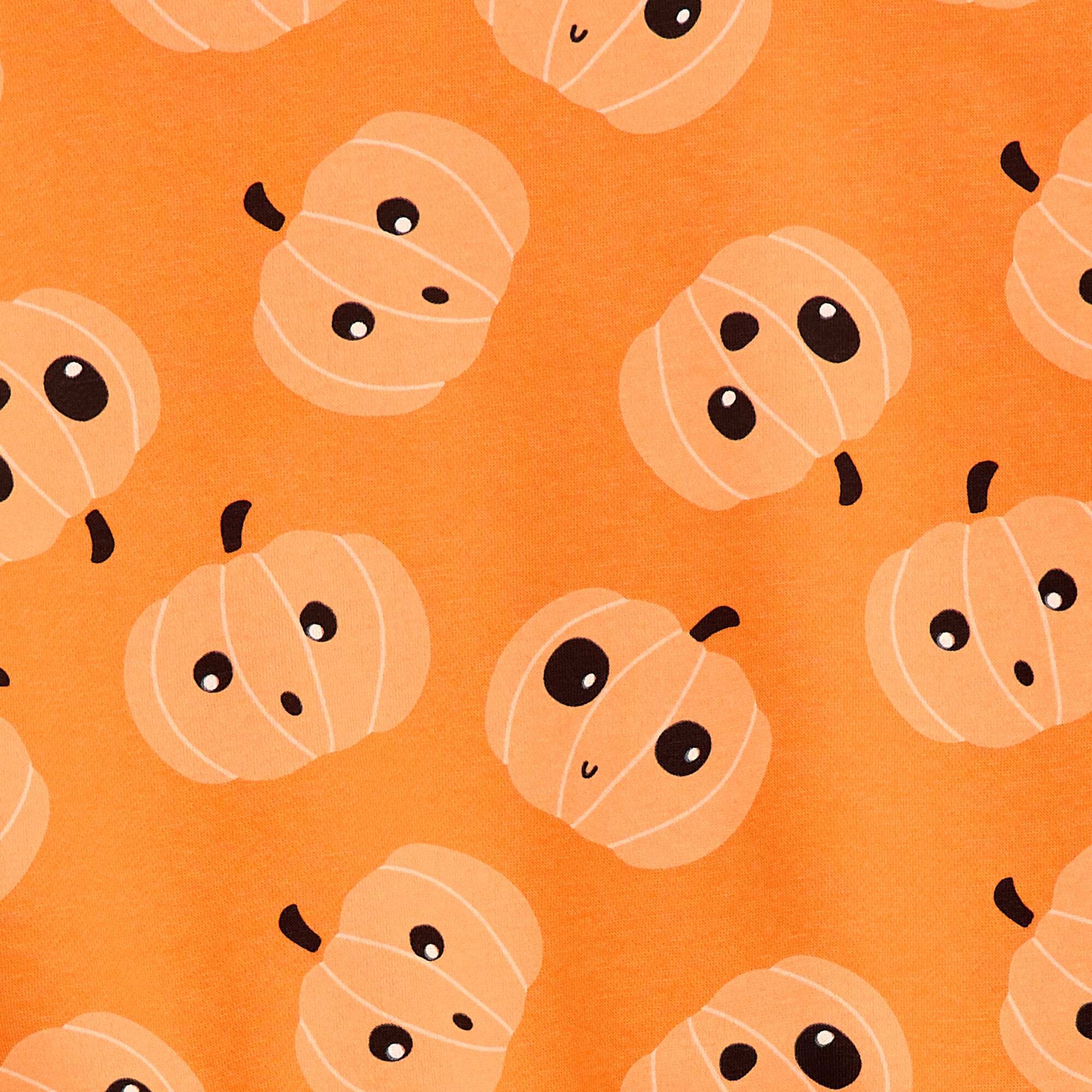 Sweat en molleton imprimé 'Halloween' ORANGE